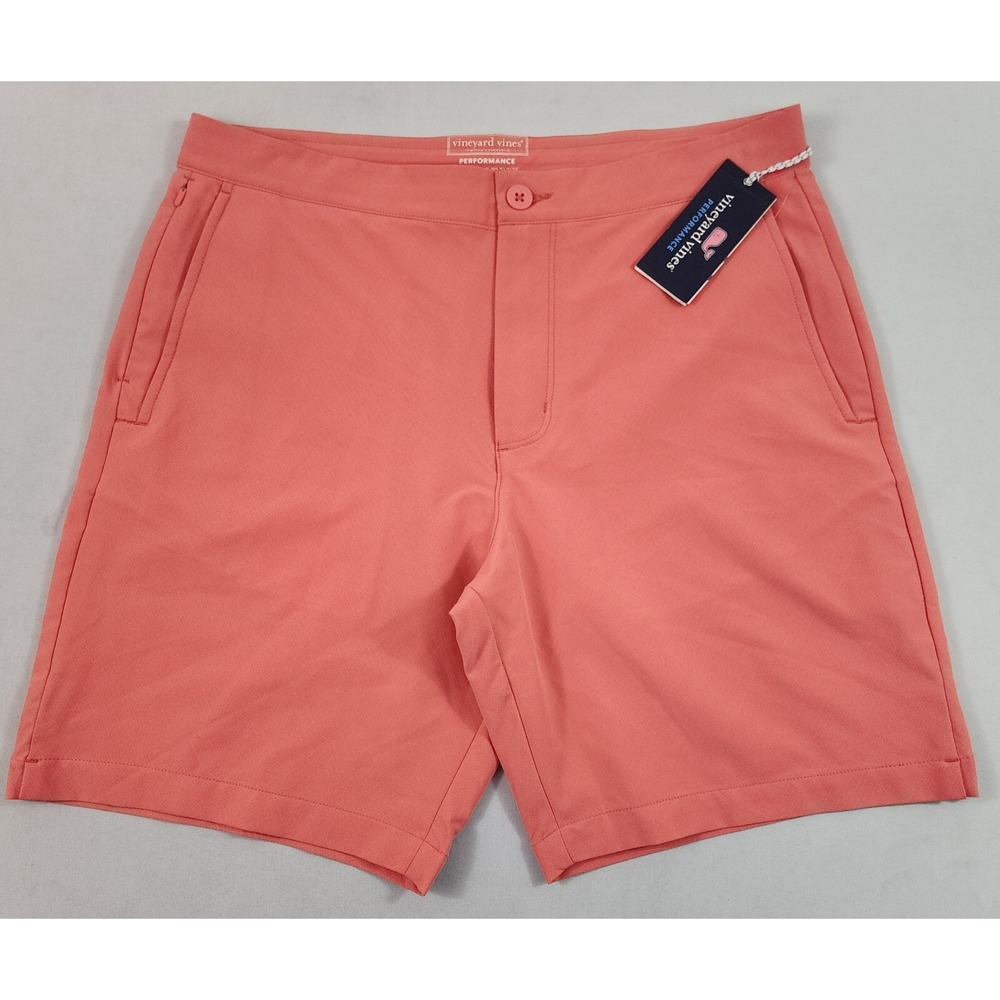 Vineyard Vines Performance Sandbar Shorts Mens 32 8 Inch Pink Just Peachy NEW